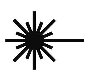 light emitters, laser icon