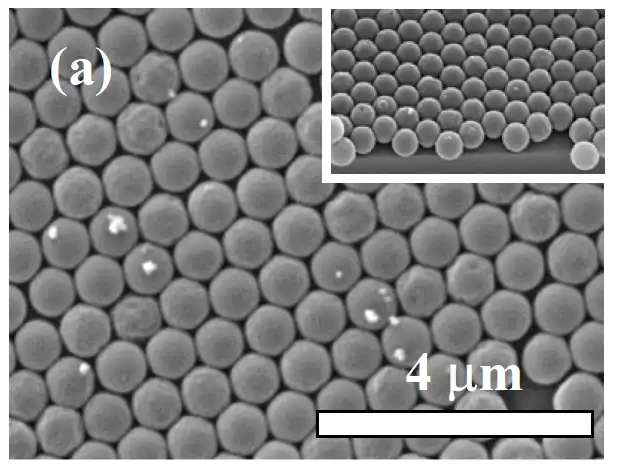 triangular monolayer of colloidal crystal ordering