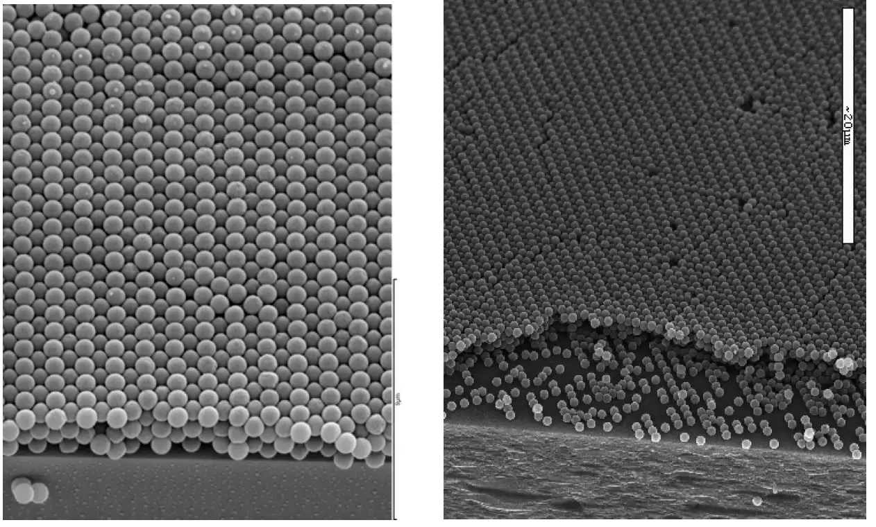 hip-like colloidal crystal phase, large area